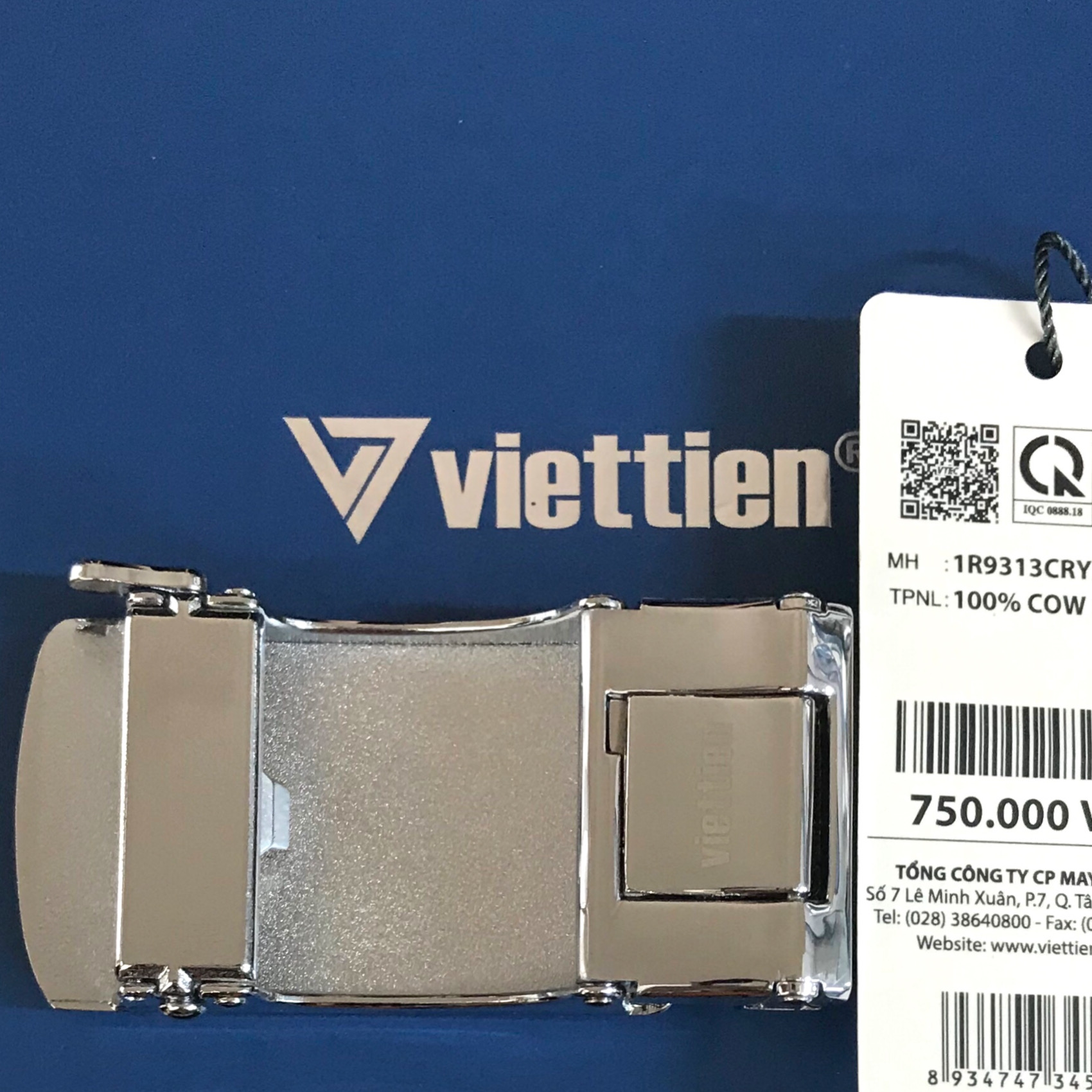 Viettien - Dây nịt nam thắt lưng nam chất liệu da bò thật khóa tự động hàng hiệu cao cấp