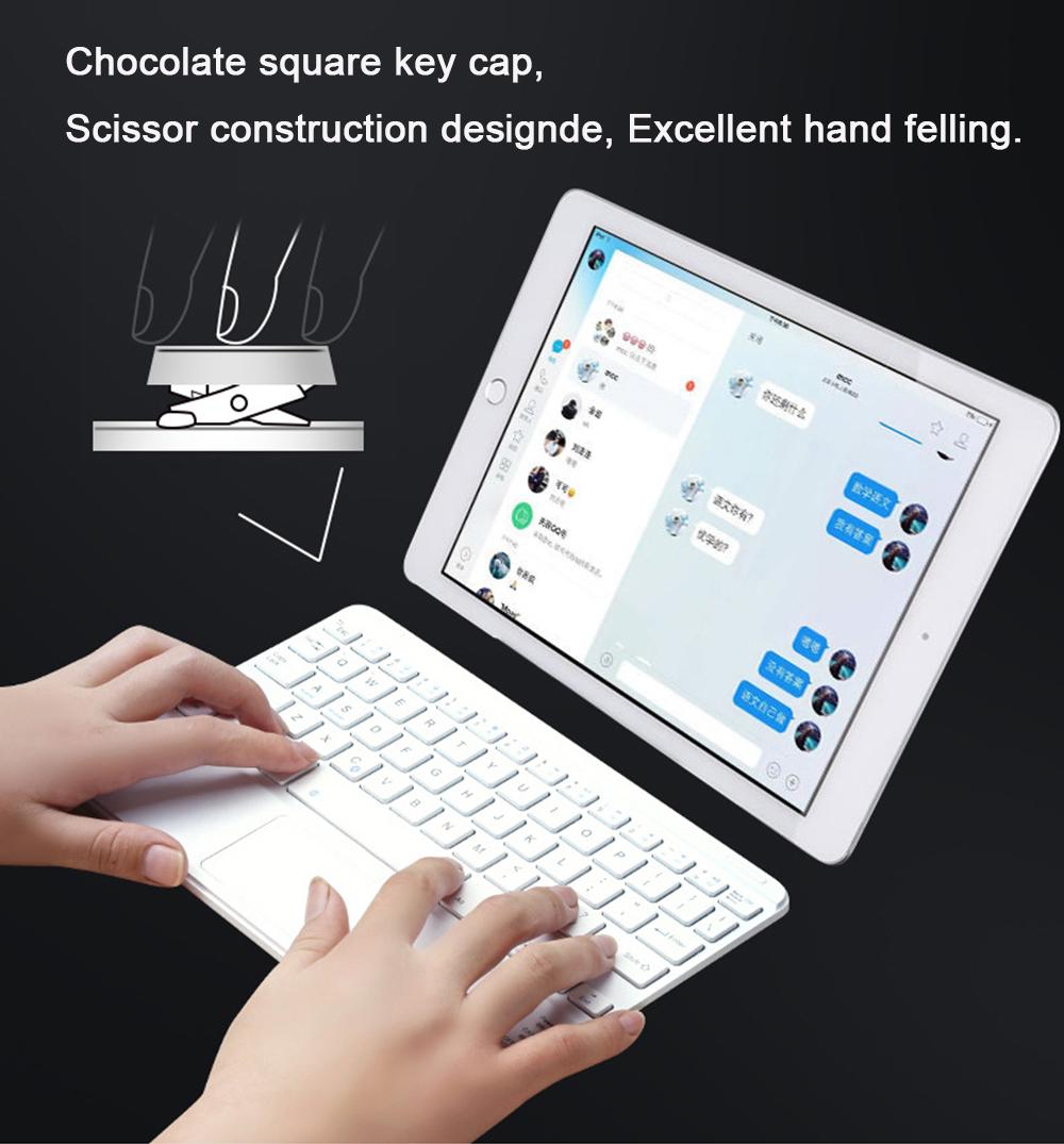 Bàn Phím Không Dây Bluetooth Có Bàn Di Chuột Đa Năng Di Động Không Dây Bàn Phím Có Bàn Di Chuột Cho Máy Tính Bảng Laptop iPad Smart Tivi