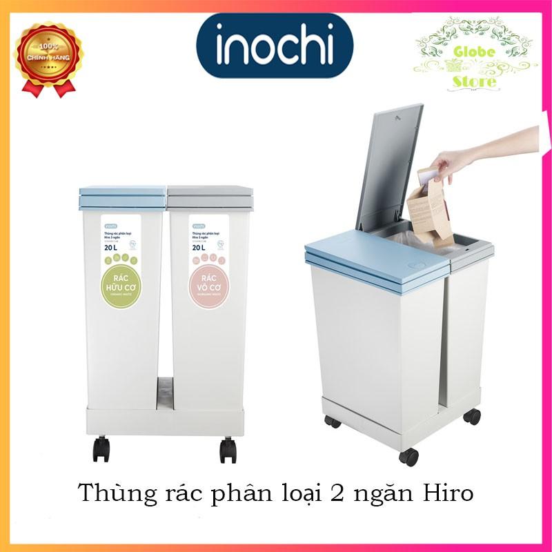 Thùng Rác Phân Loại Thông Minh 2 Ngăn HIRO INOCHI