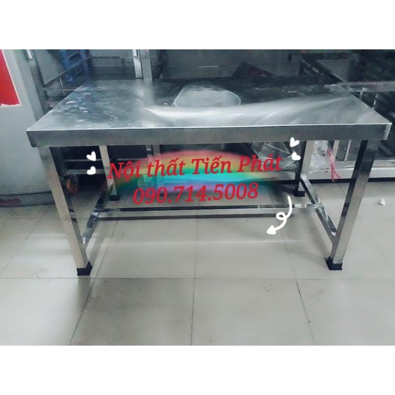 BÀN INOX CHÂN TRỤ VUÔNG 60CM X 1M1