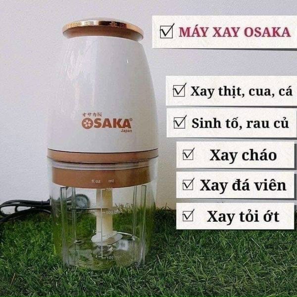 Máy xay Osaka mẫu mới tốc độ xay nhanh, dễ dàng xay hoa quả, đồ ăn dặm cho bé, thịt cua tôm, xay đá làm đá bào, cối bằng nhựa cường lực ABS chống va đập, lưỡi dao sắc bén