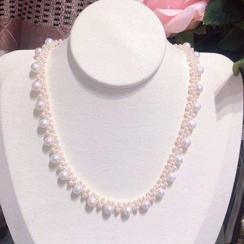 Vòng Cổ Ngọc Trai Thiên Nhiên Cao Cấp - Kết Viền Hoa Sao - Trang Sức Cô Tấm - PILULE PERL - CTJ9805