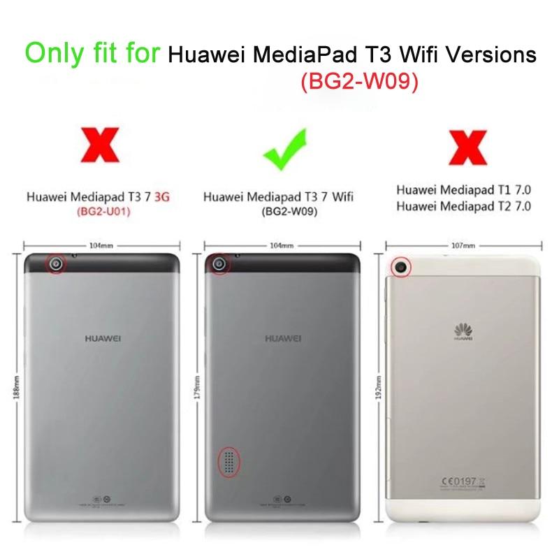 Đối với Huawei MediaPad T3 7.0 Vỏ máy tính bảng 7.0 inch Phiên bản WiFi Ốp lưng Đế silicon Chống rơi Vỏ bảo vệ phẳng