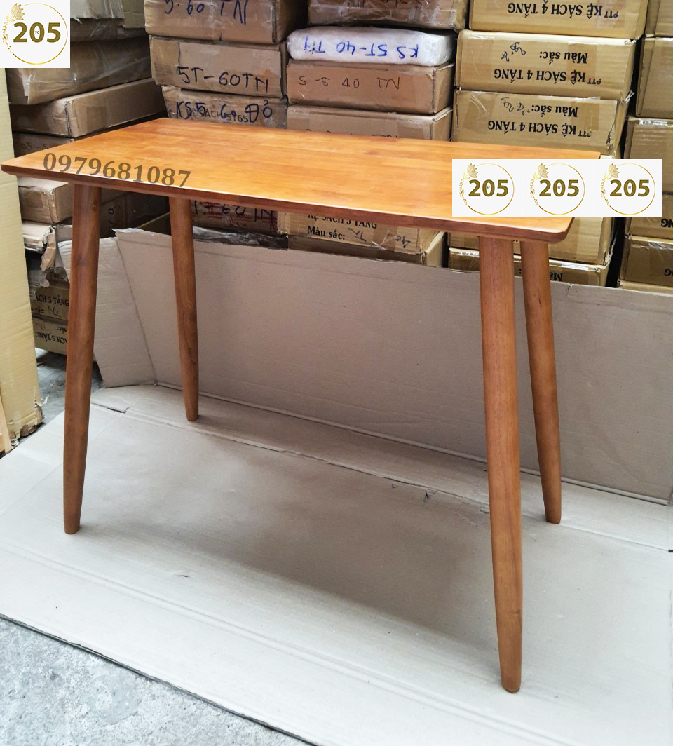 BÀN LÀM VIỆC, BÀN HỌC 80x40x75 cm GỖ CAO SU 100% - 205 TC Rubber Hard Wood Desk - 0979681087
