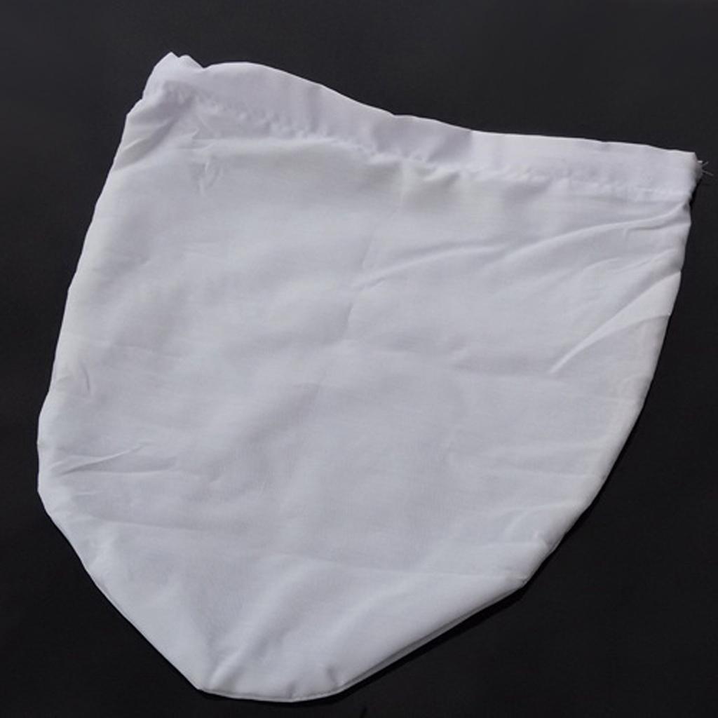 Stainless Steel Handle Coffee Tea Cloth Strainer Filter Sock Bag S