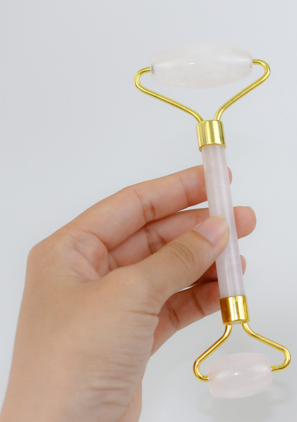 Bộ 2 Cây Lăn Massage Mặt Gồm: 1 Cây Lăn Đá Thạch Anh Hồng và 1 Cây Lăn Đá Mã Não