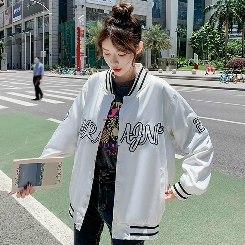 Áo Khoác Dù Hai Lớp Unisex, Áo Khoác Bomber Form Rộng 2 Màu Trắng Đen 28 Nam Nữ Ulzzang, Labibi