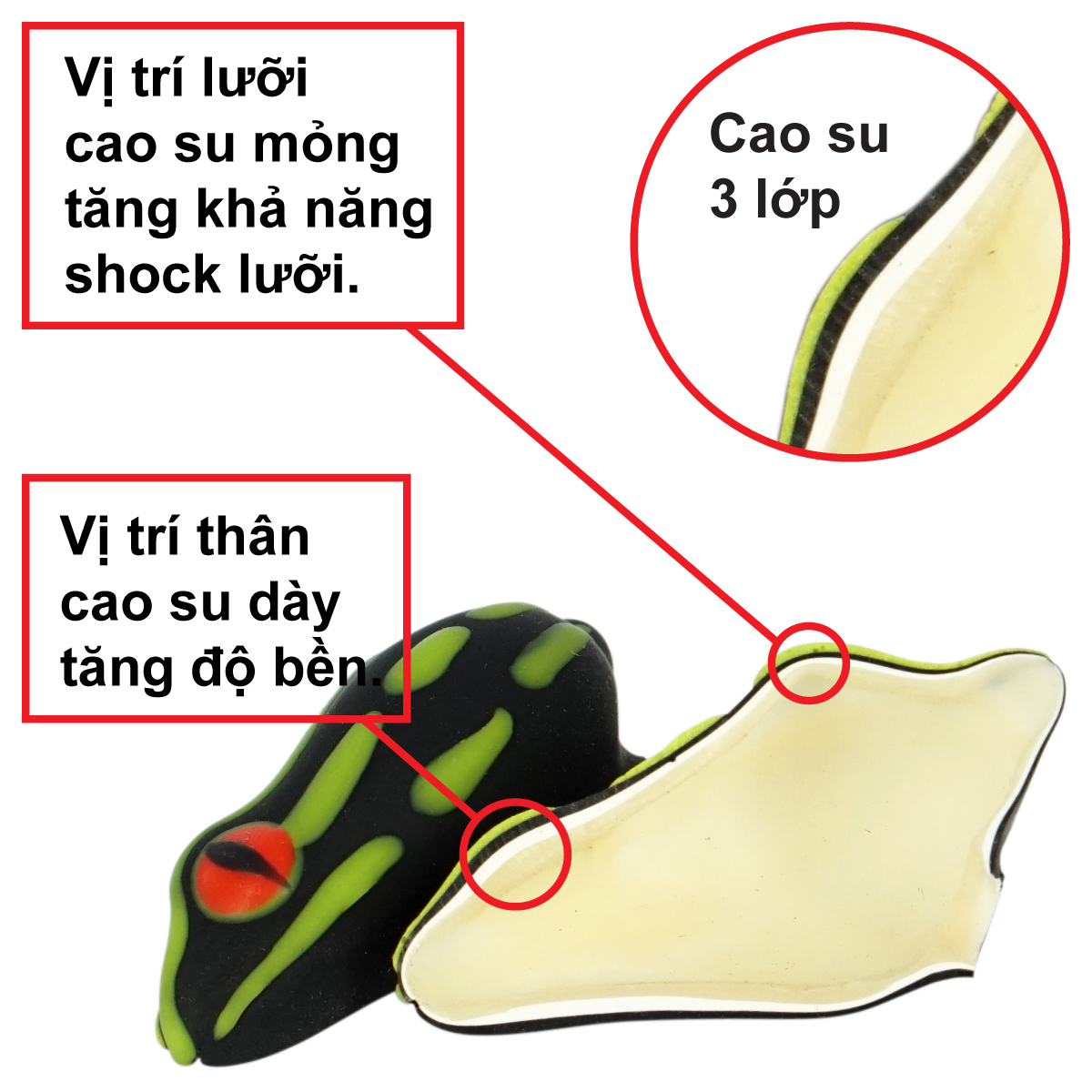 NHÁI HƠI CHÌM POISON GITD - Mồi giả Thái Lan câu lure cá Lóc giá rẻ siêu nhạy - 3.5CM/11GR