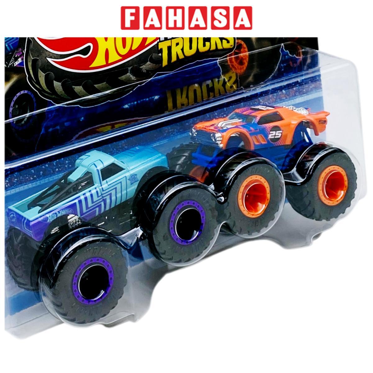 Đồ Chơi Bộ 2 Siêu Xe Monster Trucks - Hot Wheels FYJ64M - Pure Muscle + Night Shifter
