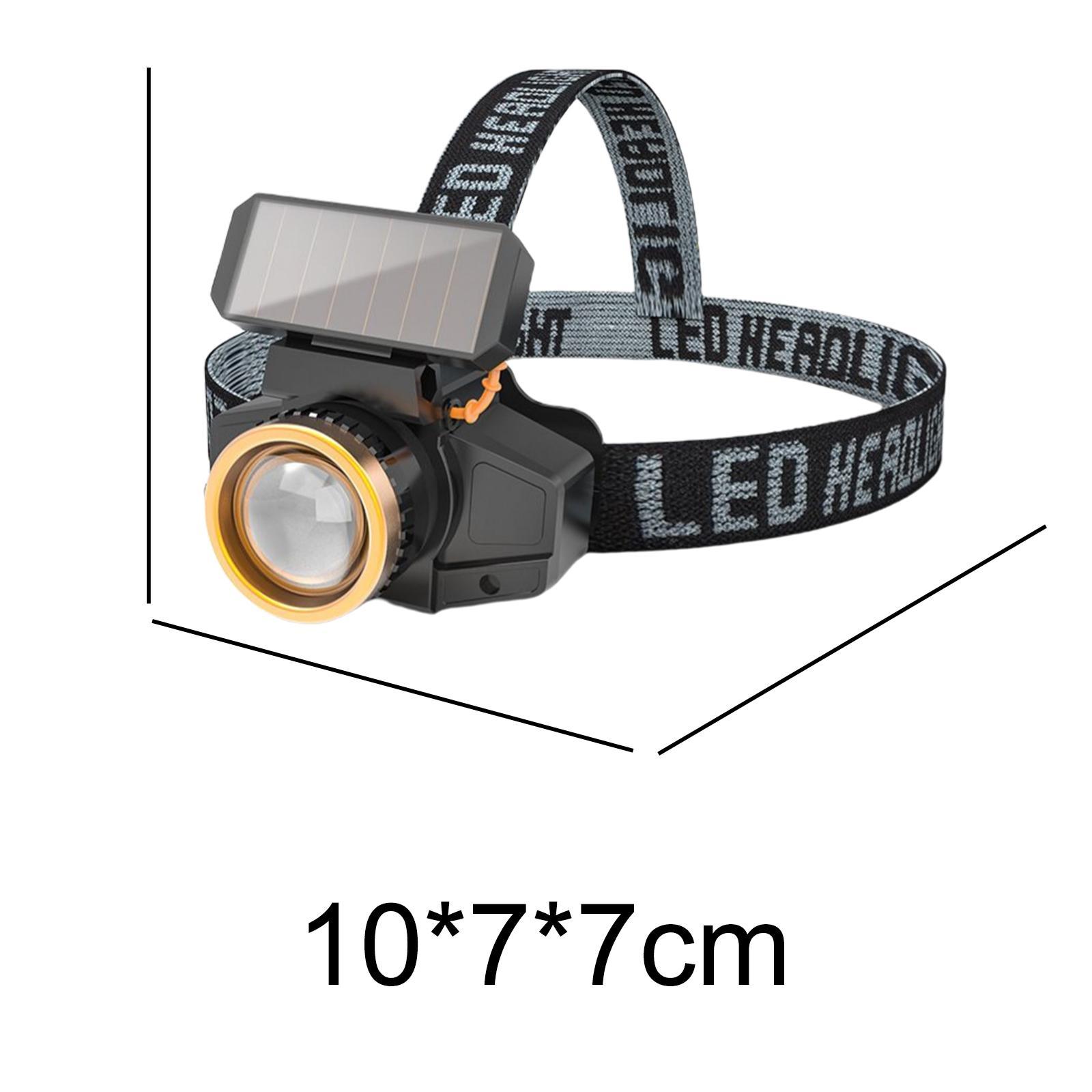 LED Headlamp Head Light USB Waterproof Head Torch for Fishing Emergency Running Jogging