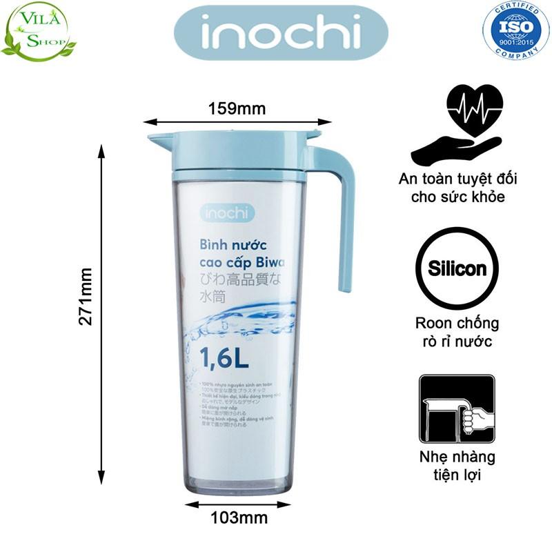 Bình Đựng Nước, Bình Nước Chịu Nhiệt Cao Cấp Biwa Inochi Size 1.6L và Size 1.2L