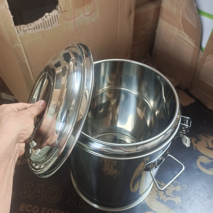 Bình Ủ Trà 3 Lớp Cách Nhiệt Inox 304 Không Vòi Dung Tích 20 Lít Cao Cấp