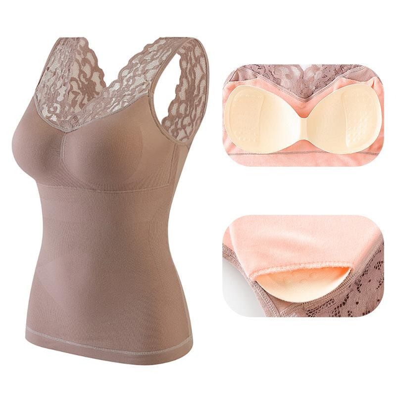 Áo Sinh Nhiệt Nữ Nhiệt Top Áo Vest Nhung Nữ Nhiệt Top Ấm Quần Lót Nữ Mềm Mại Giữ Nhiệt Shir Xe Tăng Với Áo Ngực