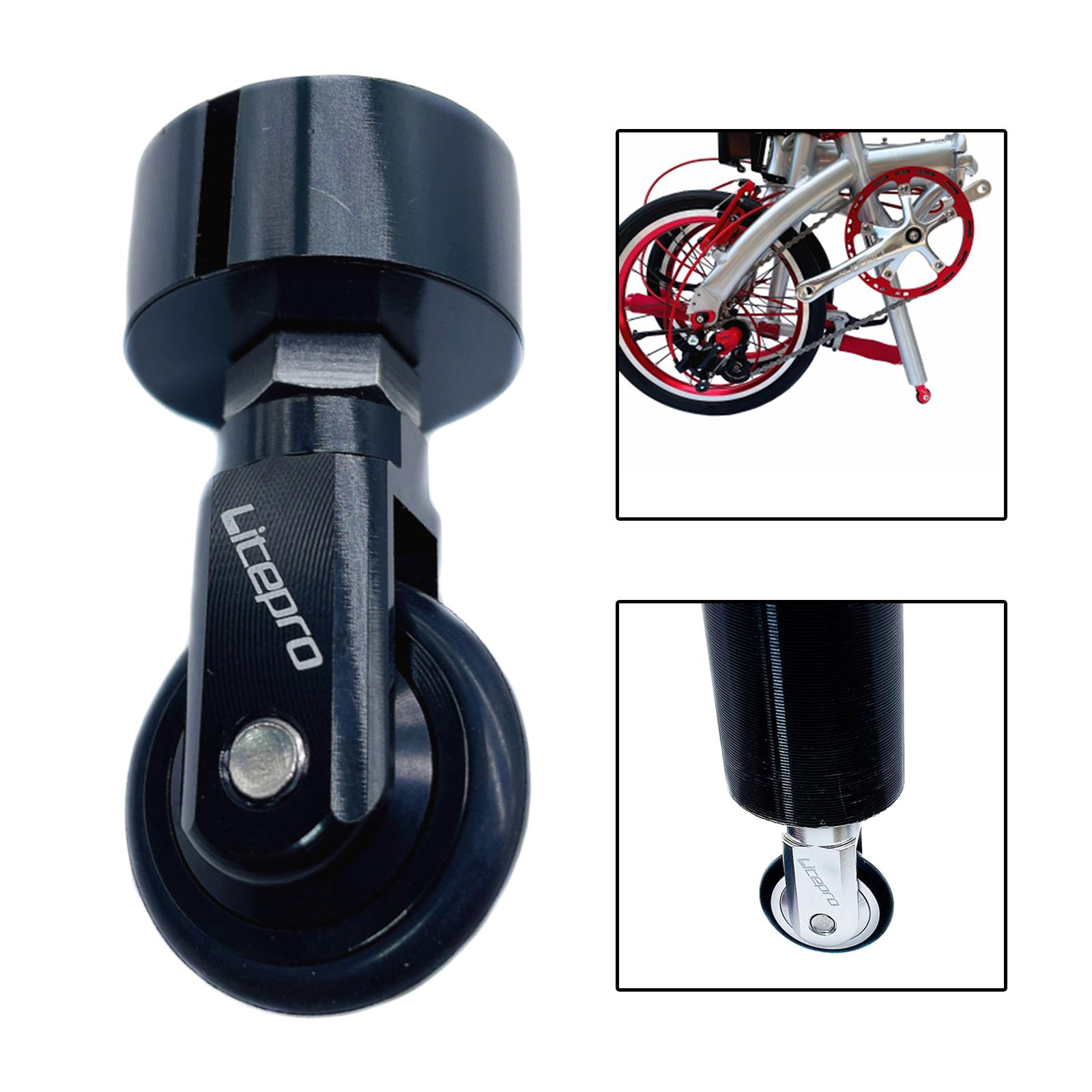 Alloy Folding Bike Easy Wheel 33.9mm Seatpost Mounted EZ Wheel Roller