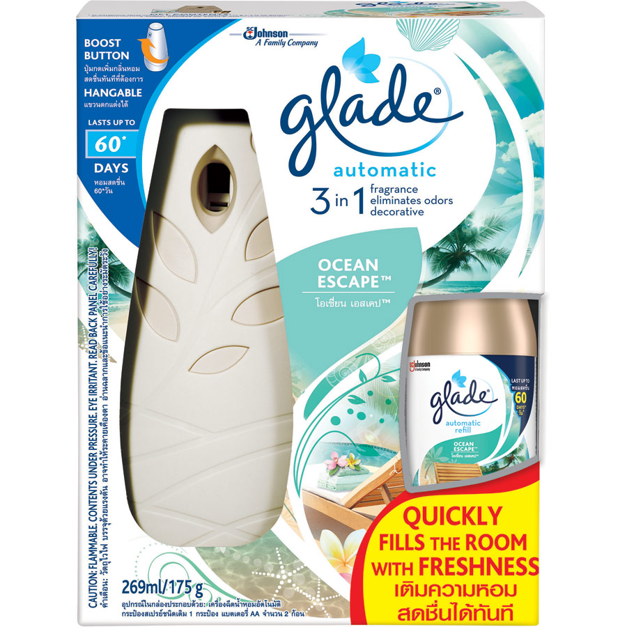 Máy Xịt Phòng Tự Động 60 Ngày Glade - Hương Biển Phiêu Bồng