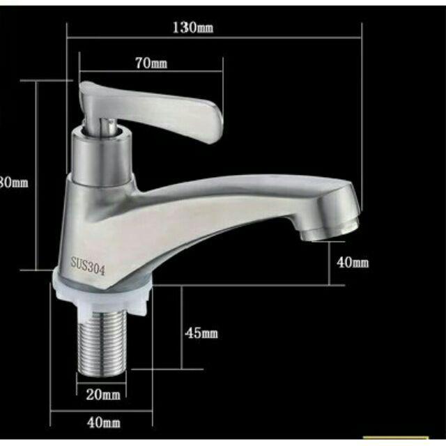 Vòi lavabo lạnh SUS 304