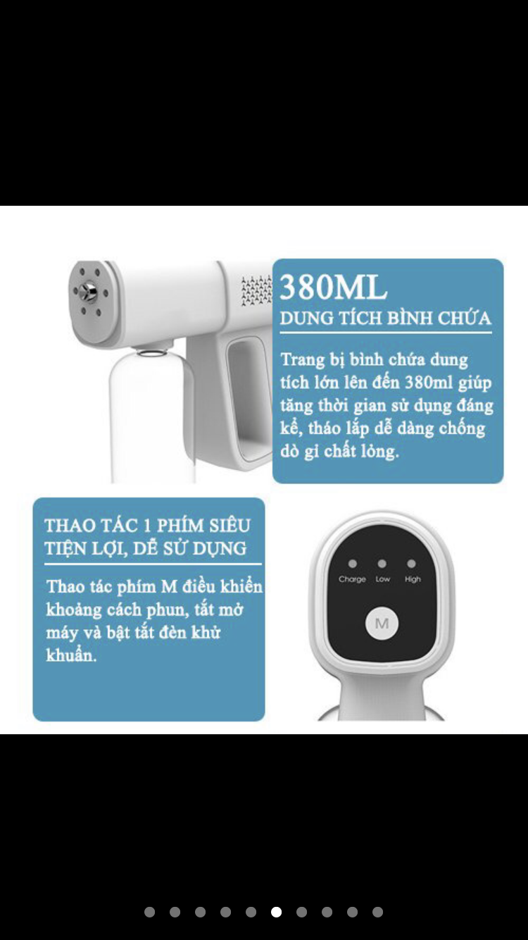 Máy phun sát khuẩn tích hợp tia UV