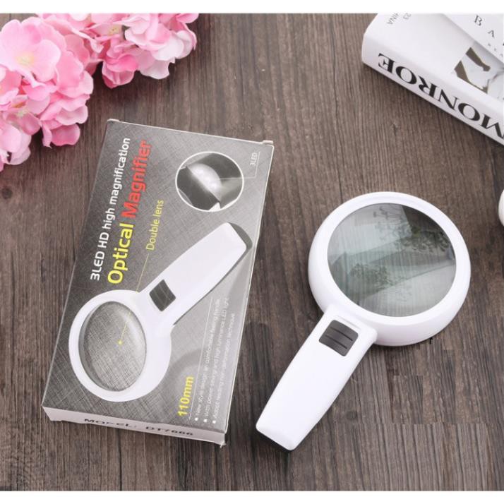 Kính Llúp 30X Cầm Tay Chắc Chắn, Rõ Nét, Chính Xác Cao Có Đèn DT7666