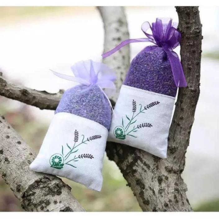 Túi Thơm Để Phòng, Treo Xe Oto Nụ Hoa Khô Oải Hương Lavender, Mùi Thơm Nhẹ Dịu