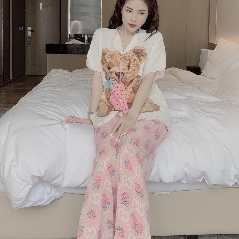 Đồ bộ mặc nhà cánh dơi in 5D, đồ bộ nữ chất mango form dưới 65kg