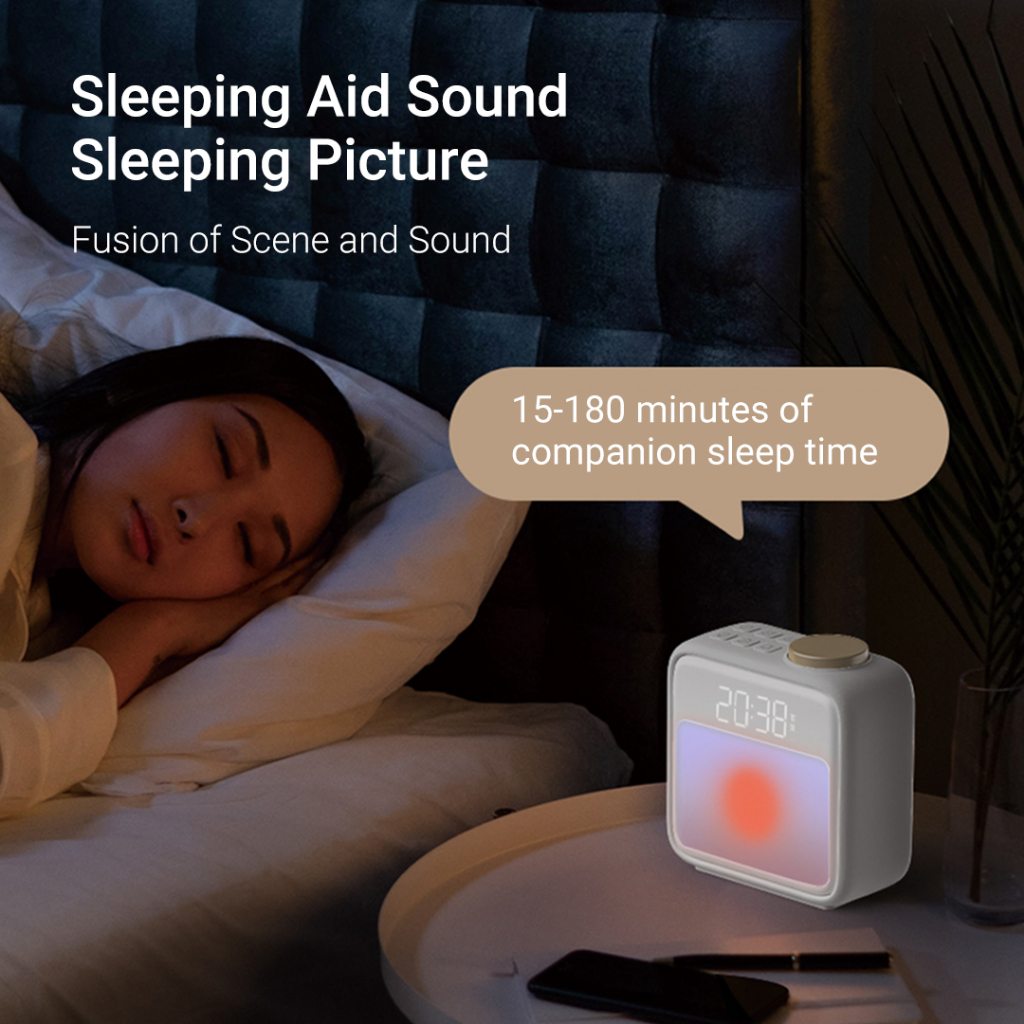 Đồng Hồ Báo Thức Điện Tử Để Bàn Có Đèn Ngủ Và Nhạc Xiaomi Youpin Yeelight