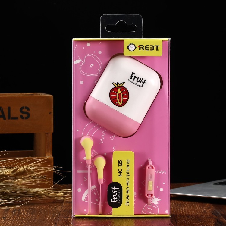 Tai nghe nhét tai Fruit Reet MC125 có hộp SIÊU Cute -Hàng chính hãng