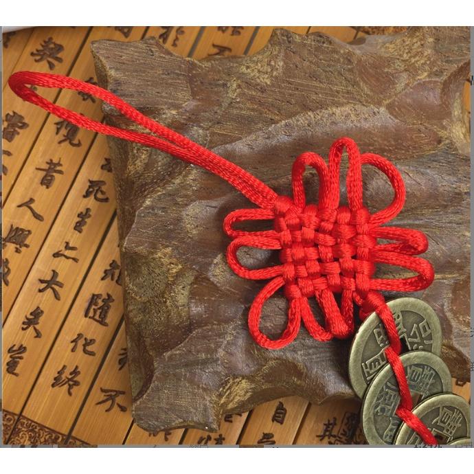 Combo dây thắt nơ 5 đồng xu trang trí,treo xe hàng thủ công mỹ nghệ