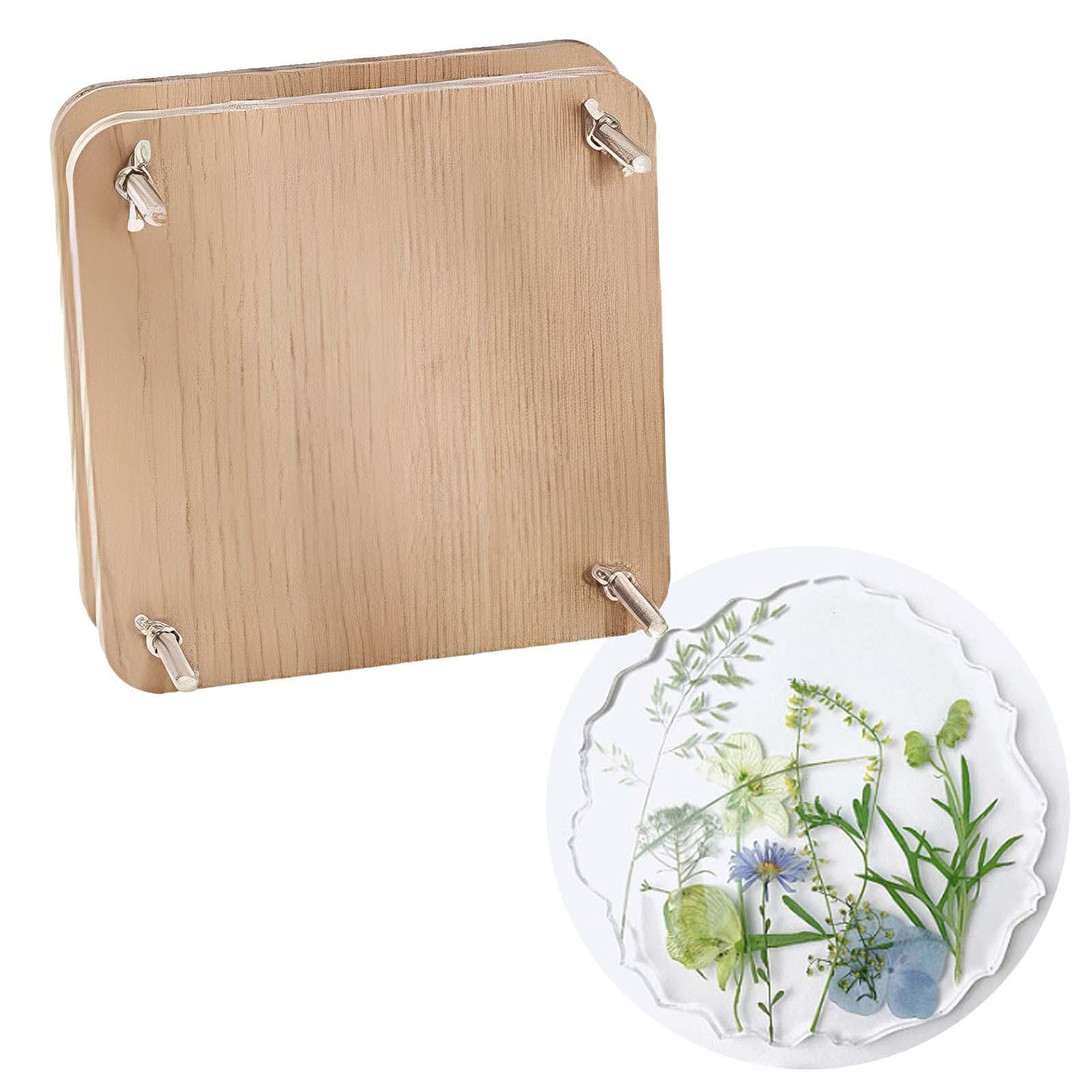 Large Set, 6 Layers 5.9x5.9inches DIY Wooden Flower Leaf Flower Pressing Tool for Adults