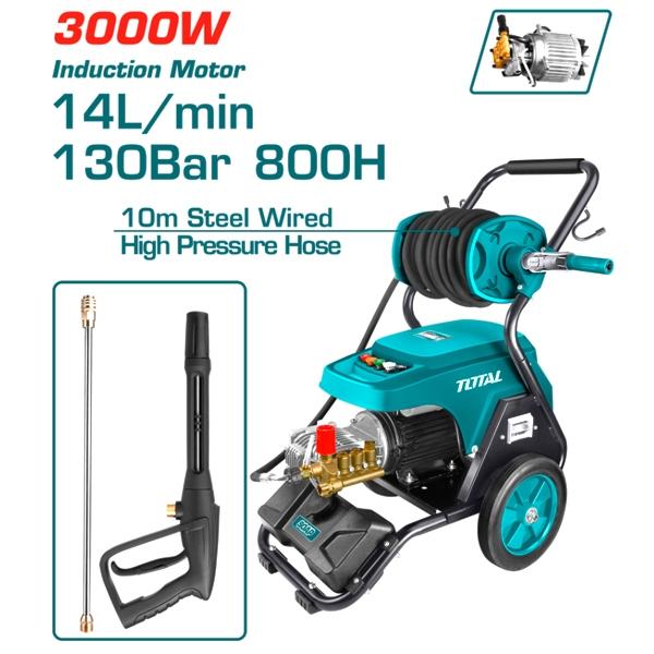MÁY XỊT RỬA 3000W (DÙNG CHO NGÀNH CÔNG NGHIỆP) BH 3 THÁNG 130BAR TOTAL TGT11276 - HÀNG CHÍNH HÃNG