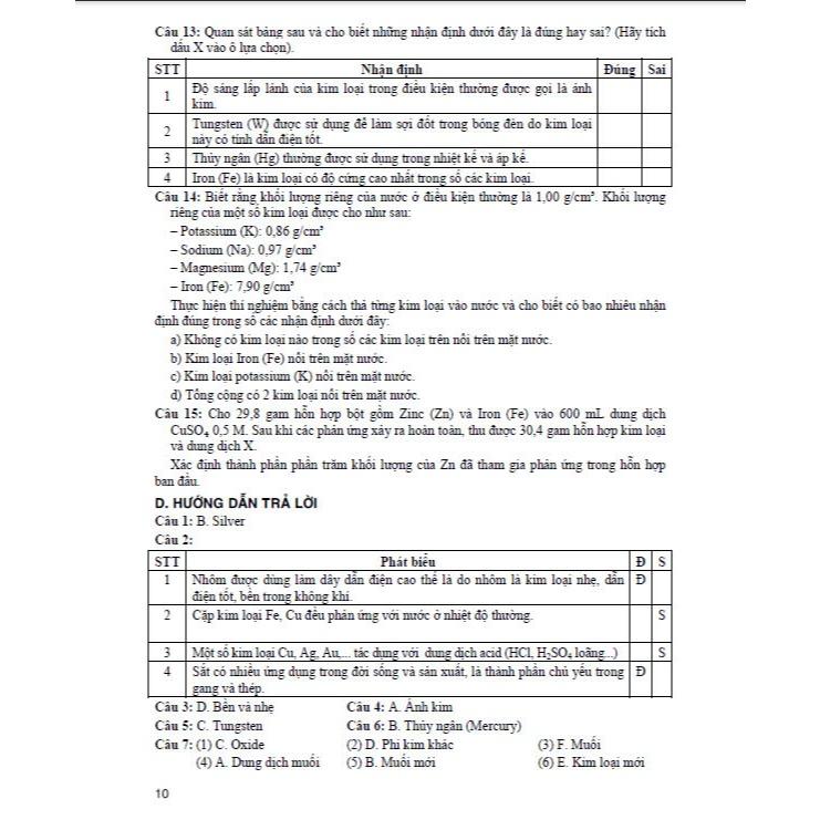 Sách - Tự tin luyện thi vào lớp 10 môn hóa học dành cho học sinh lớp 9- HA