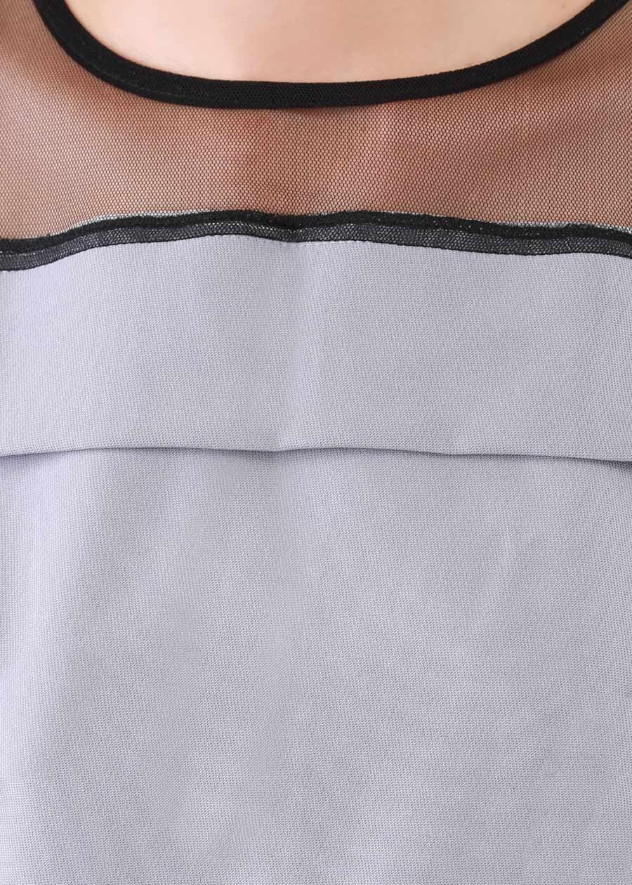 Đầm Xòe Trễ Vai Phối Lưới NN190601