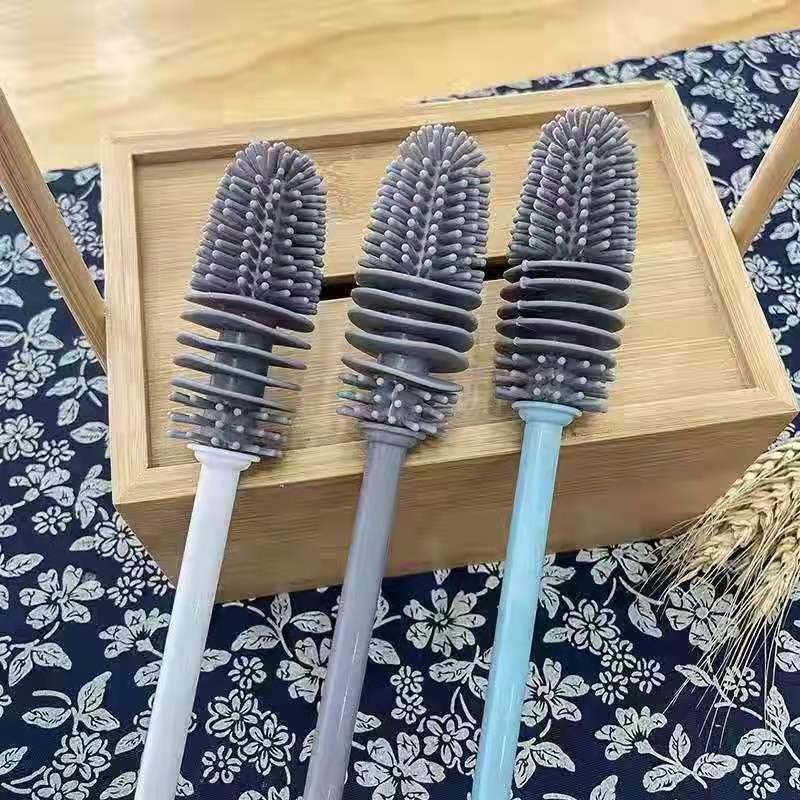 Cây Cọ Rửa Bình , Ly Nước Silicon Cán Dài Dễ Sử Dụng