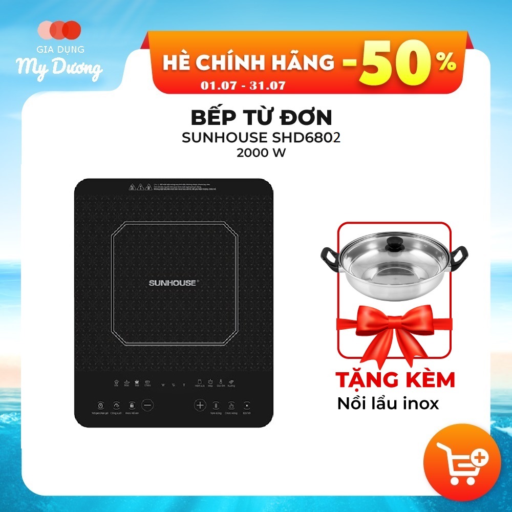 Bếp điện từ đơn Sunhouse SHD6802- Hàng chính hãng