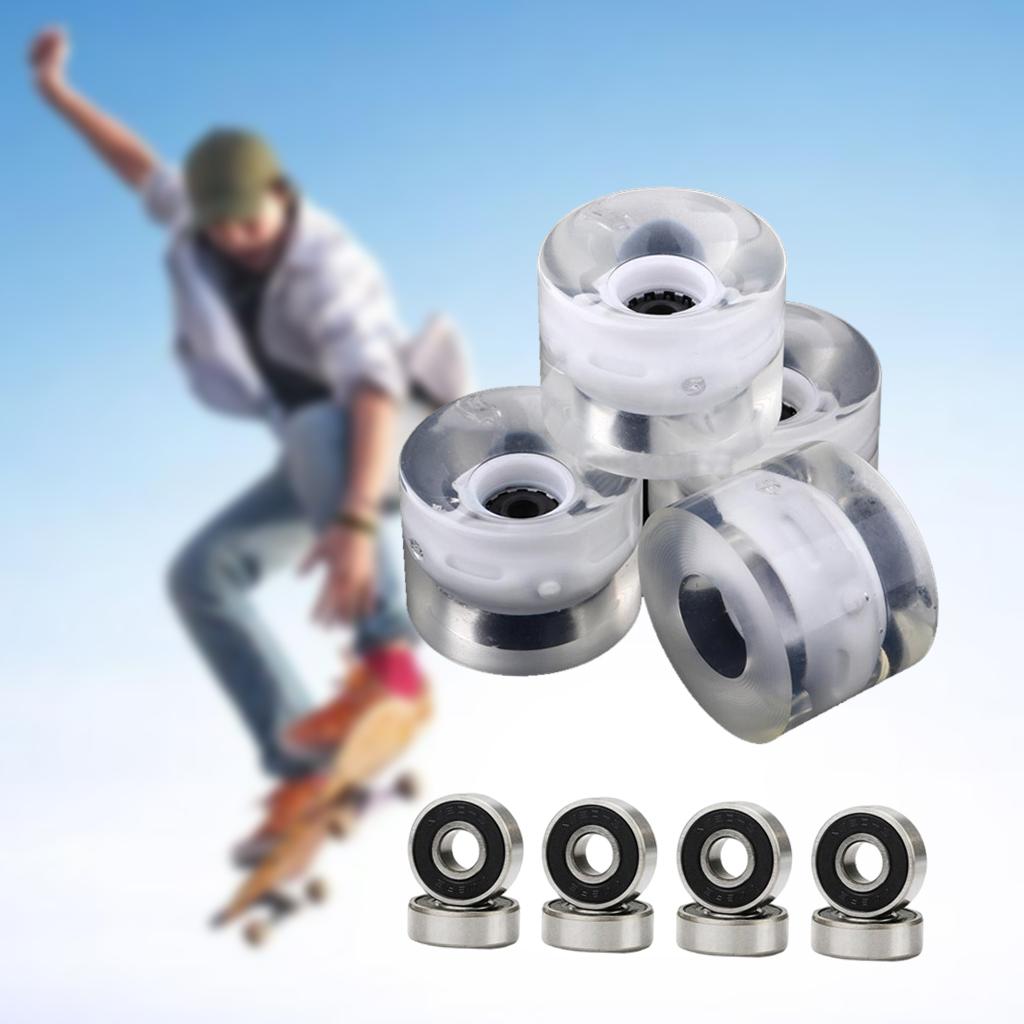4Pcs Luminous Skateboard Wheels Flash Longboard Wheel Replacement
