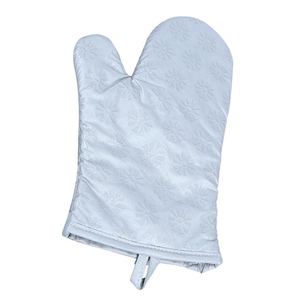 Resistant Silicone Oven Mitts With Non- Oven Gloves For Cooking -Gray