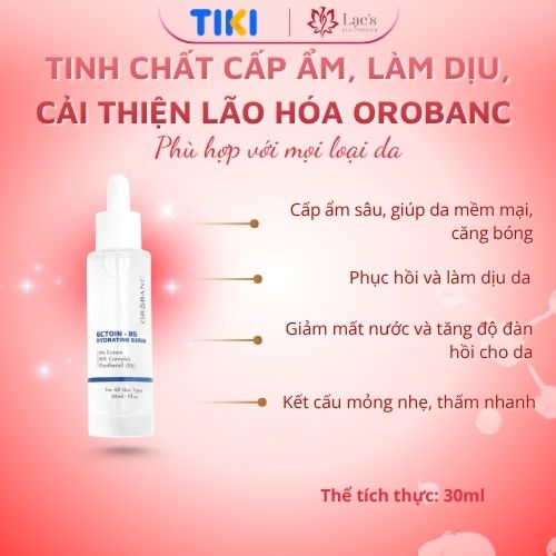 Tinh chất cấp ẩm, làm dịu, cải thiện lão hóa | OROBANC ECTOIN - B5 HYDRATING SERUM 30ML