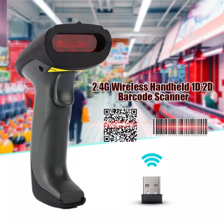 Máy quét mã vạch không dây mẫu mới YHD 1200DW đọc mã vạch Barcode 1D Qrcode 2D kết nối USB dùng trên Máy tính, Laptop - Hàng Nhập Khẩu