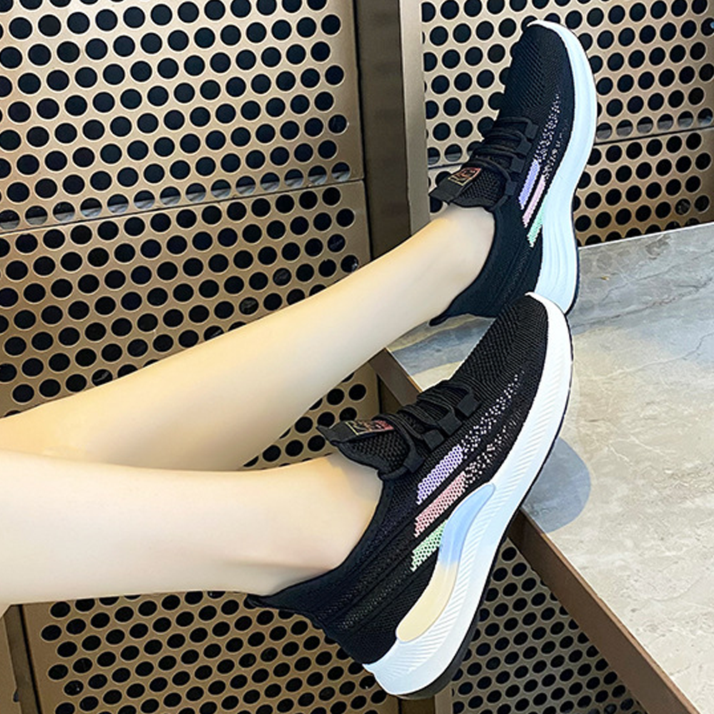 Giày thể thao nữ sneaker trắng đen thoáng khí êm chân chạy bộ đi chơi đi học tôn dáng siêu xinh buộc dây Phatdat V334