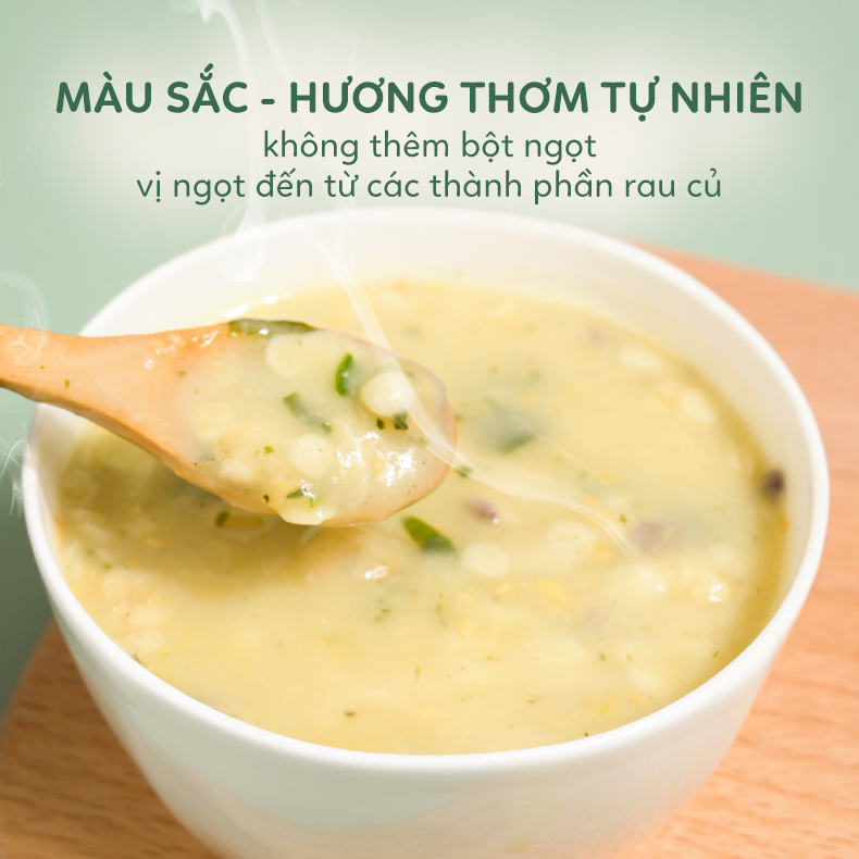 Soup ngũ cốc khoai mỡ và các loại hạt thuần chay  GREENMAX - Yam &amp; Multi Grain Cereal