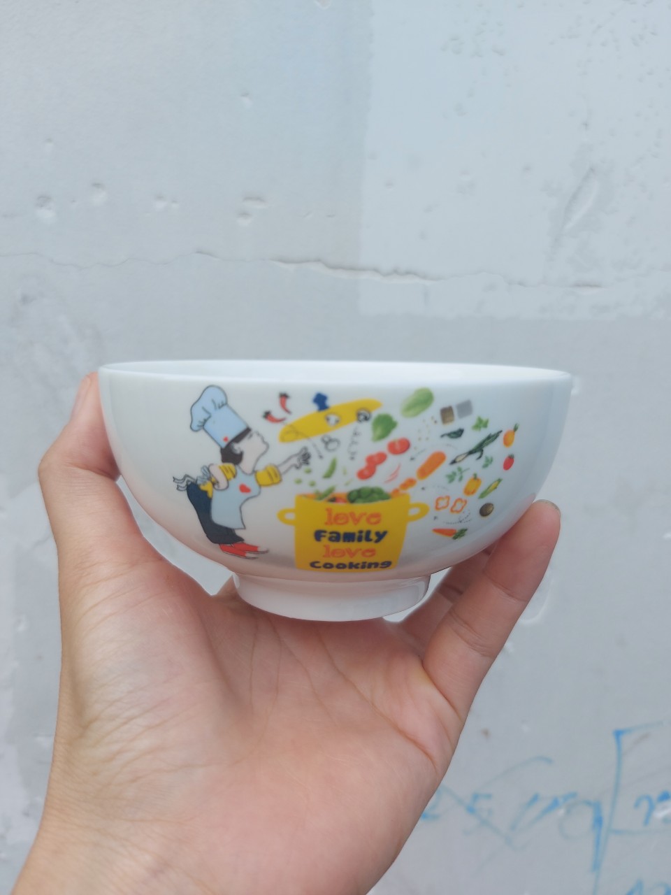 Combo 06 chén cơm sứ cao cấp họa tiết Cooking