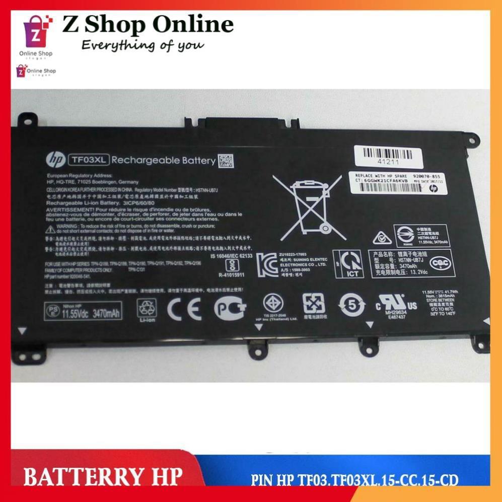 Pin Dùng Cho Laptop HP TF03,TF03XL,15-CC,15-CD,14-BF,17-AR, 14-BP, 14-BK, 15-CC, 15-CD,15-CK