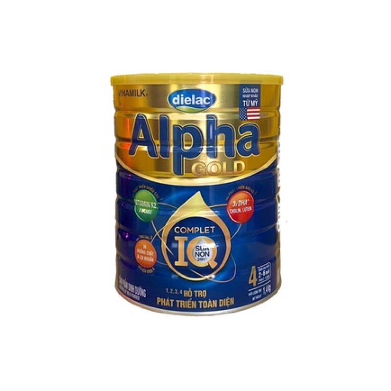 Sữa bột Dielac Alpha Gold IQ Step 4 - Hộp thiếc 1500g