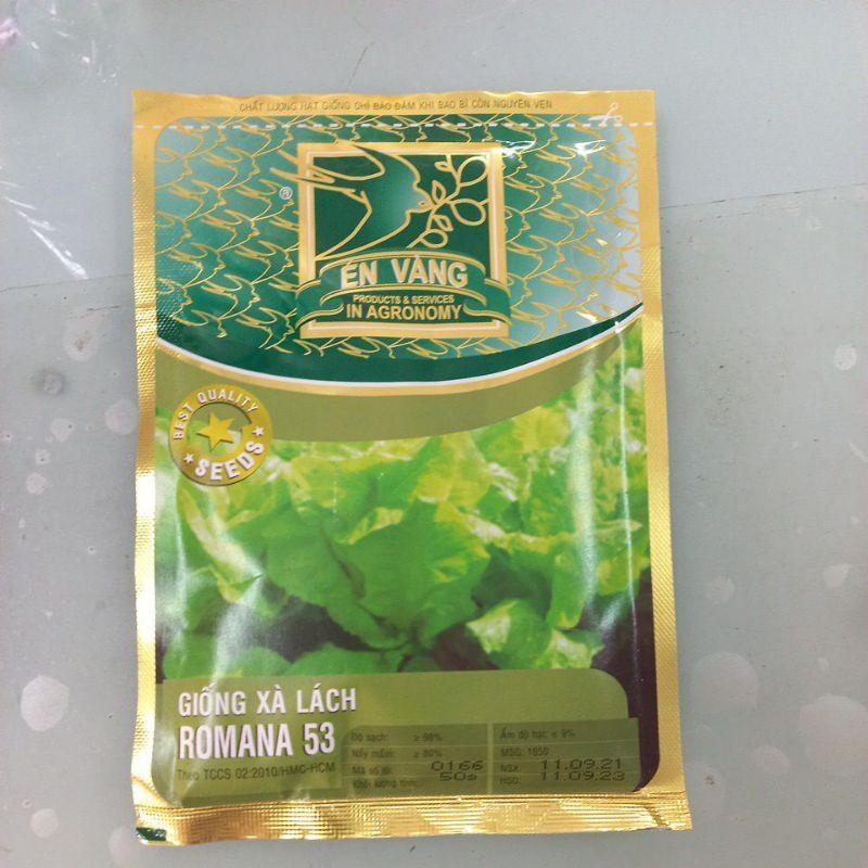 Hạt giống xà lách Én Vàng Romana 53 50g