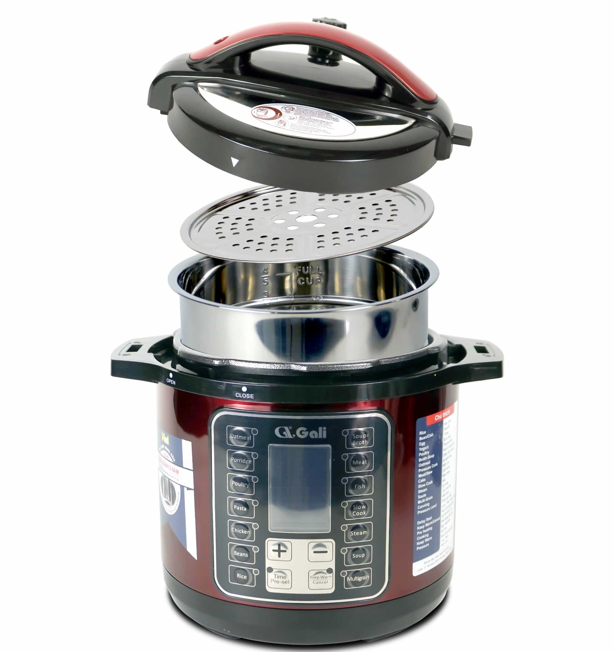 Nồi Áp Suất Điện Gali GL-1606R. Dung tích 6L, nồi đa năng 14 chức năng nấu. Thiết kế hiện đại, nhỏ gọn. Hàng chính hãng bảo hành 24 tháng.