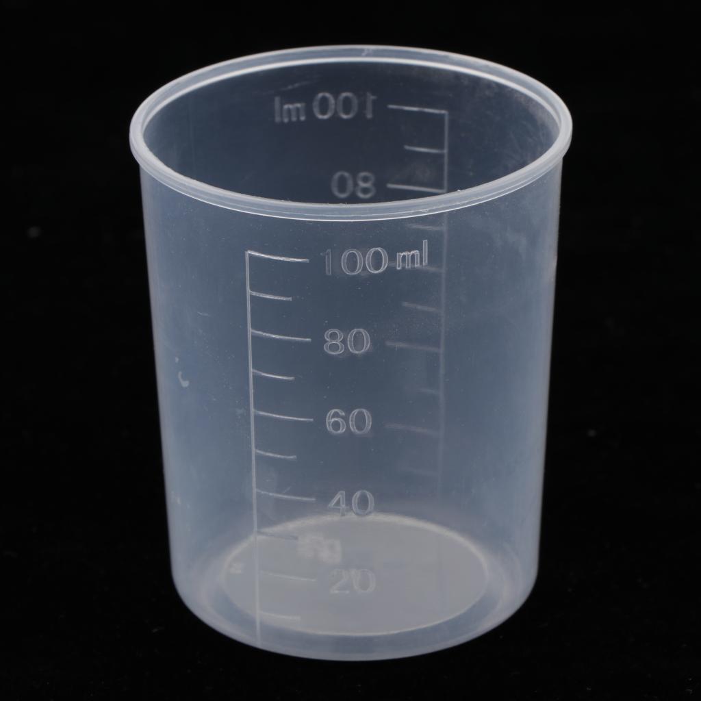 20x Clear Plastic Graduated Cups Beaker for Silicone Liquid Resin Jewelry Glue