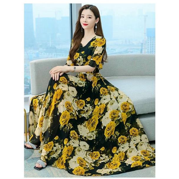ĐẦM MAXI VOAN HOA