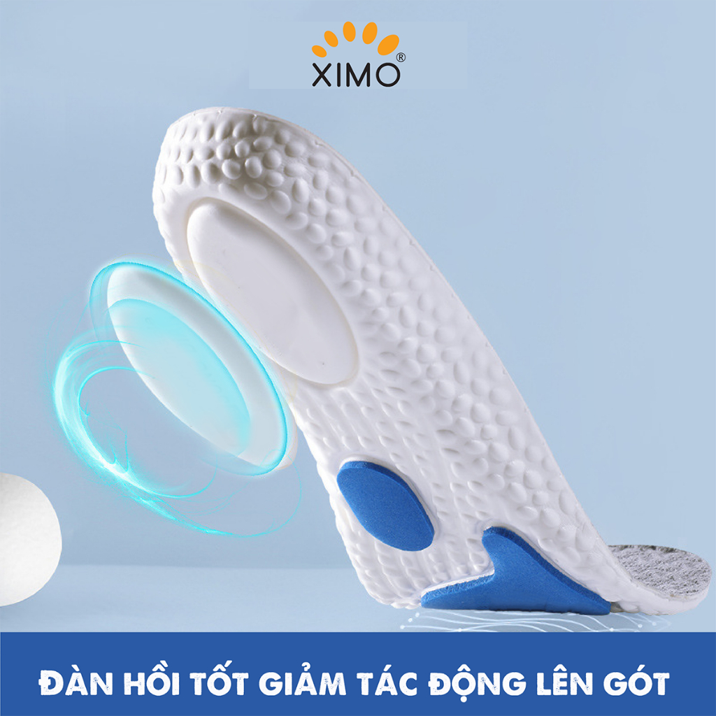 Lót giày thể thao cao su non EVA êm ái, giảm tác động lực vào lòng bàn chân, thấm hút mồ hôi tốt XIMO (LGTT27)