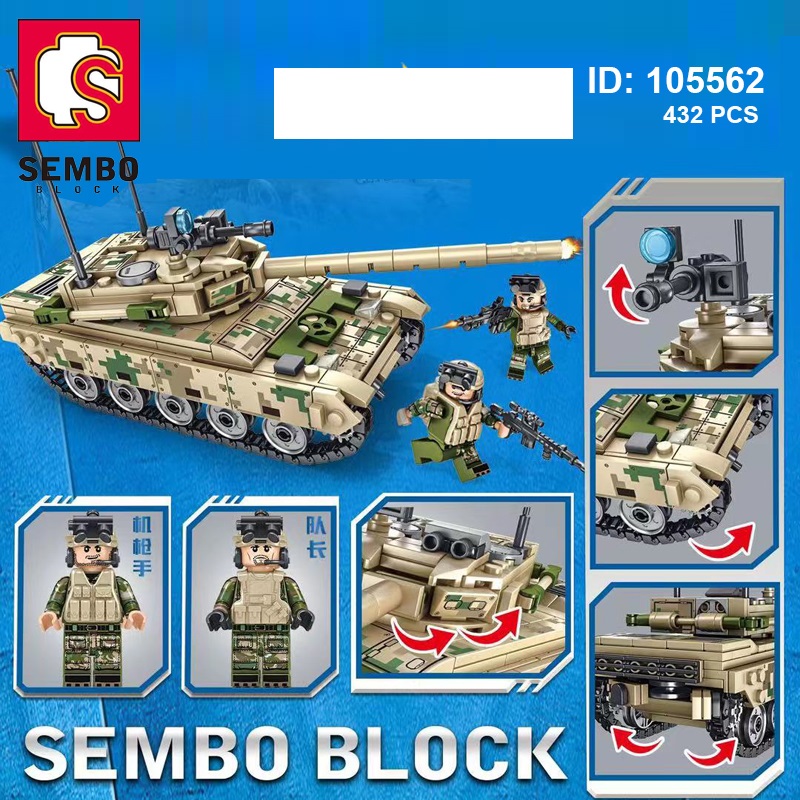 Đồ Chơi Xếp Hình Xe Tăng Tác Chiến VT- 4 – Sembo 105562