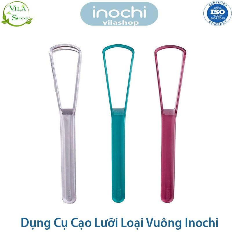 Dụng Cụ Nạo Lưỡi, Cạo Lưỡi, Vệ Sinh Lưỡi Người Lớn LOẠI VUÔNG Inochi - Nhựa PETG, Hạt Màu An Toàn Tuyệt Đối