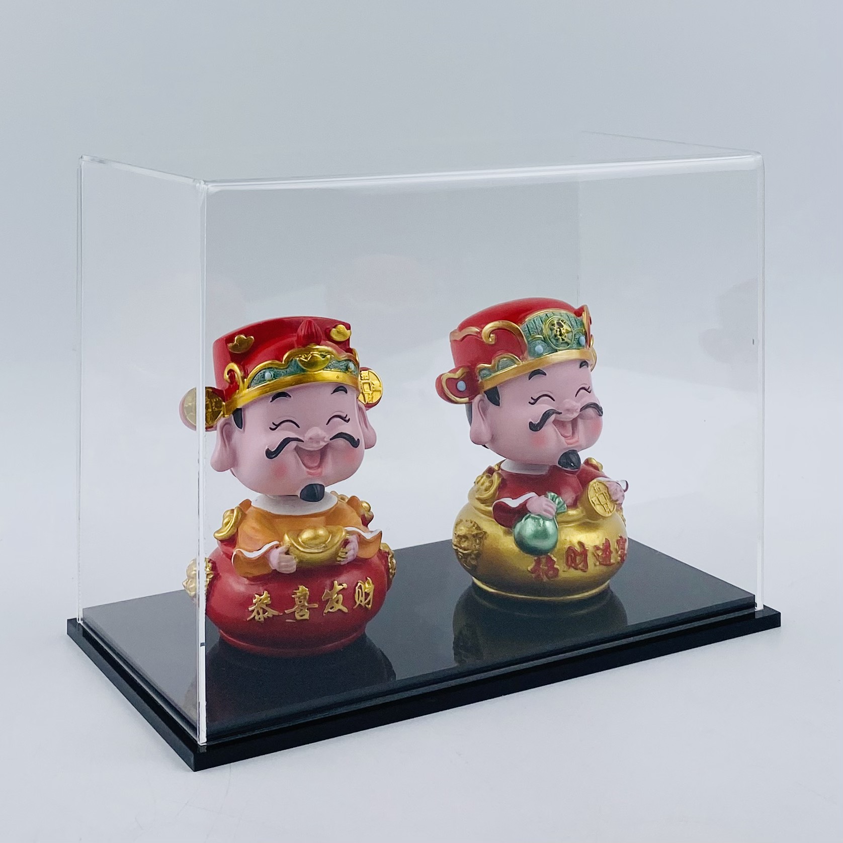 Hộp mica Enter BOX105 10x20x15cm mica dày 2mm, đế đen 5mmx2 chữ nhật nằm, Hộp trưng bày mô hình, Hộp mica trong chống bụi